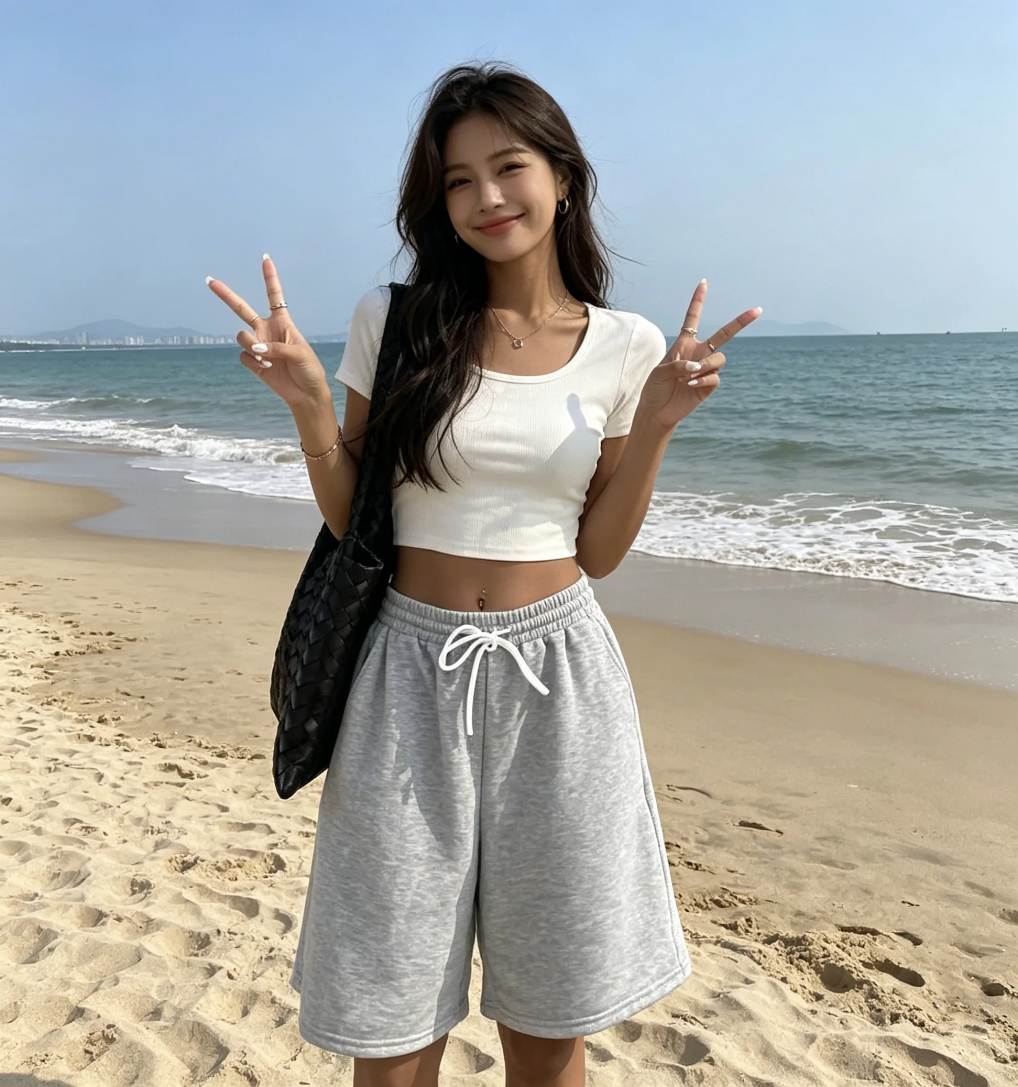 Summer Women Loose Casual Resort Wear Shorts Drawstring Waist Quick Dry Comfy Seaside Outdoor Vacation Pants    shorts for women