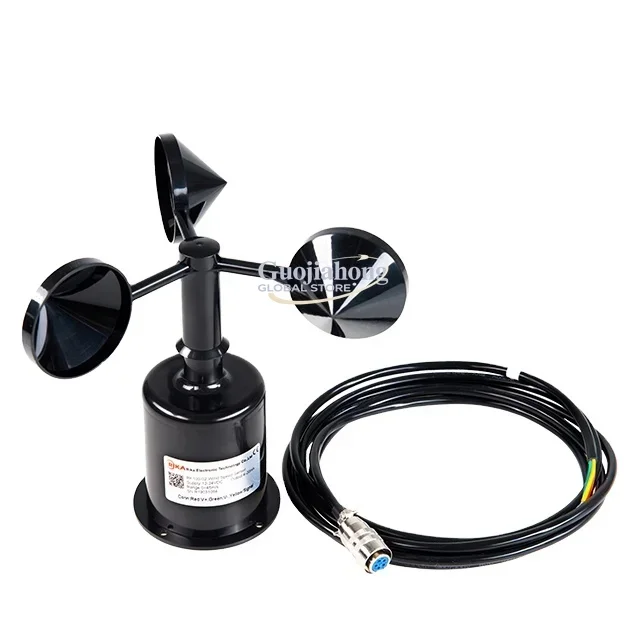 

RIKA RS485 Plastic/Metal Wind Generator Sensor Meter 4-20mA Three Cup Anemometer Wind Speed and Direction Measuring Instrument