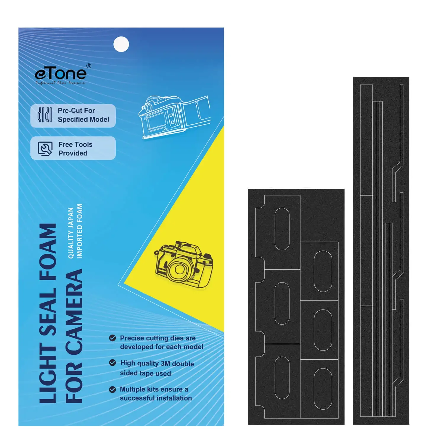 eTone Self Adhesive Light Proof Seal Foam Sponge Custom Repair Kits for Konica Hexar RF Profession Camera Photography Accessorie