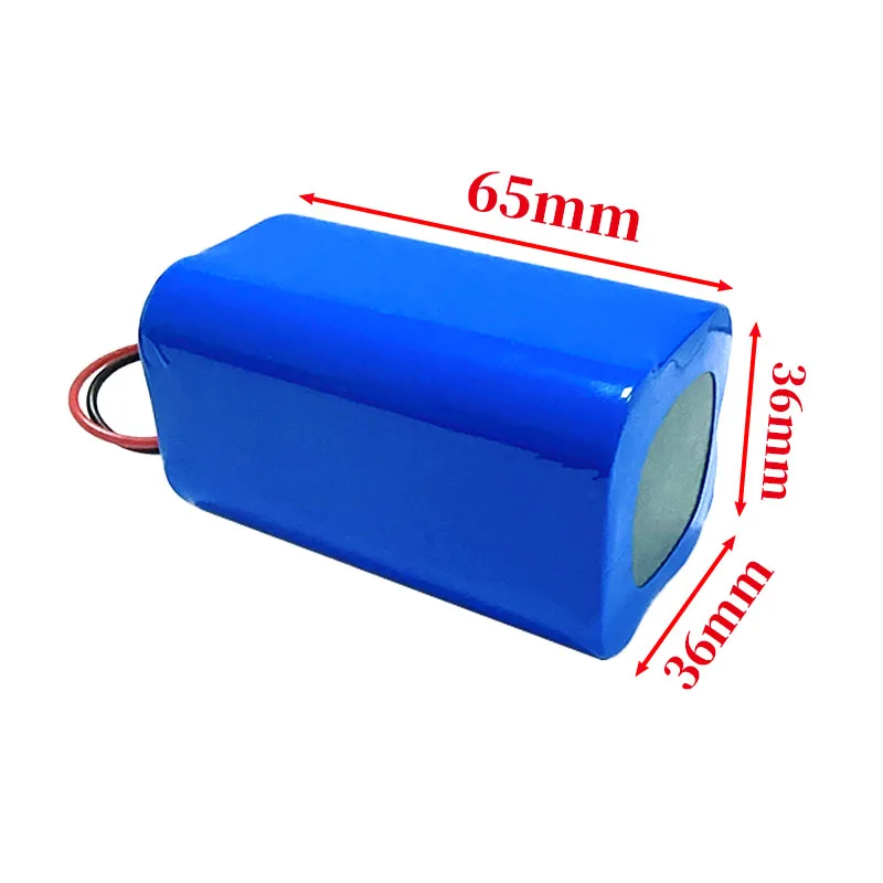 3.7V 12000mAh Rechargeable Battery Pack for Megaphone Speaker 1S4P 4.2V 18650 Lithium Battery with XH2.54 Plug An USB Charger