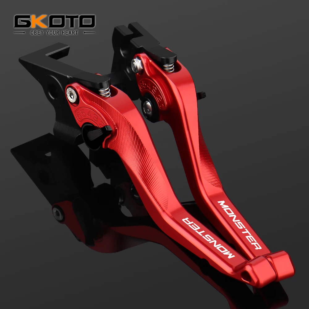 For Ducati Monster 696 2009-2014  MONSTER 796 2011-2014  CNC Ajustable Short Brake Clutch Levers Motorcycle Accessories