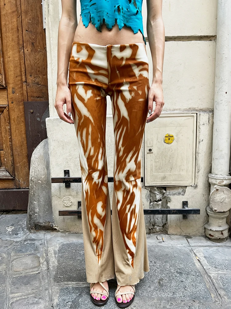 Weird Puss Art Print Hose für Damen, elastischer Bund, Falten, Street-Herbstmode, Hip-Hop-Stil, Musikfestival, klassische Freizeitkleidung, Clubwear – Detail 15