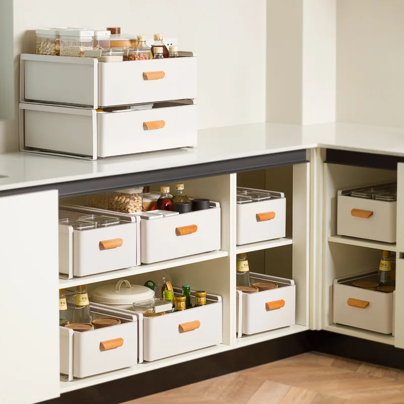 

Kitchen Lower Sink Shelf Seasoning Dishes Pull-out Storage Box Sink Storage Rack Cabinet Pull Basket Layer Rack