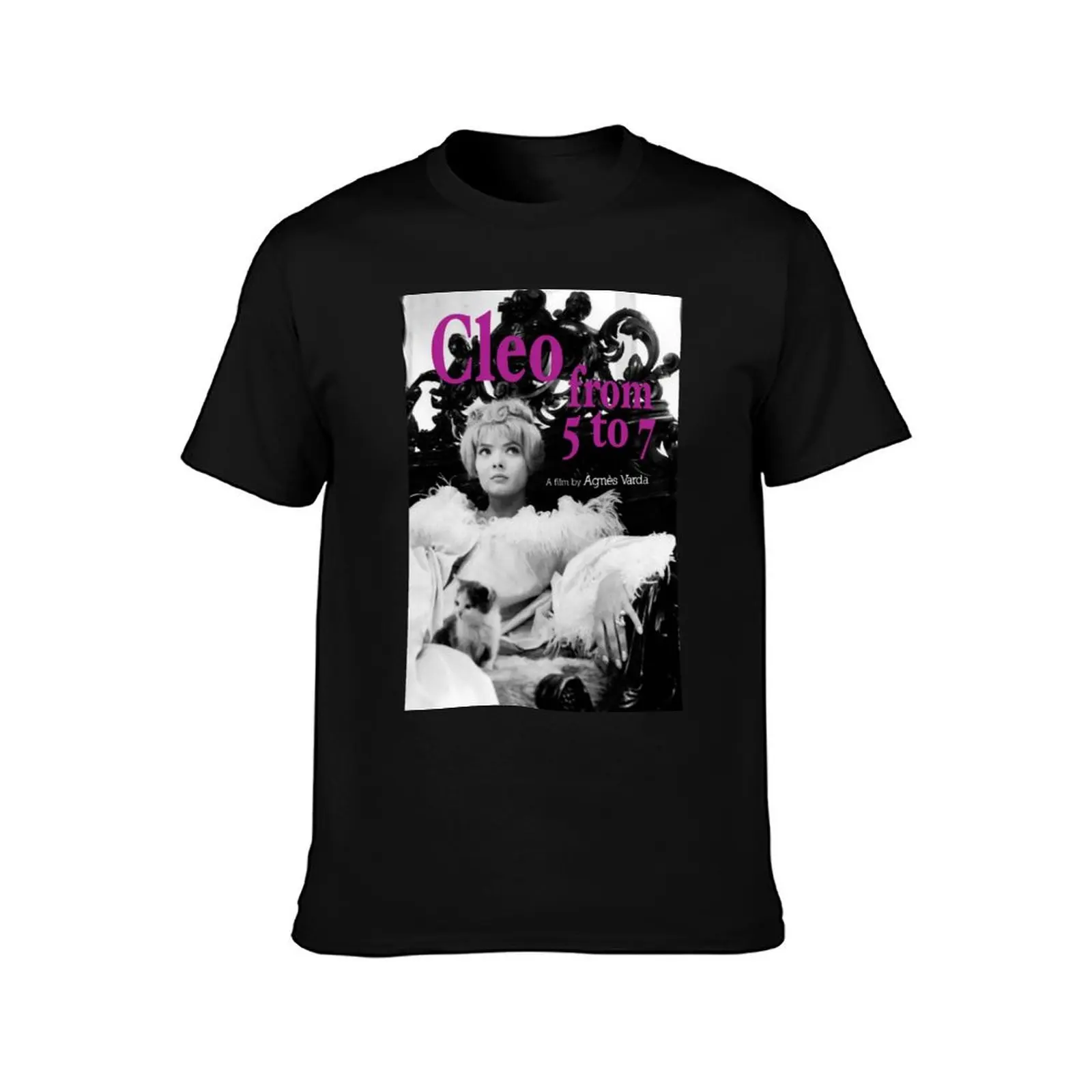 Cleo from 5 to 7 Movie Poster T-Shirt Summer Casual Cotton Tee Oversized Streetwear Tops Vintage Graphic Print 100% Cotton