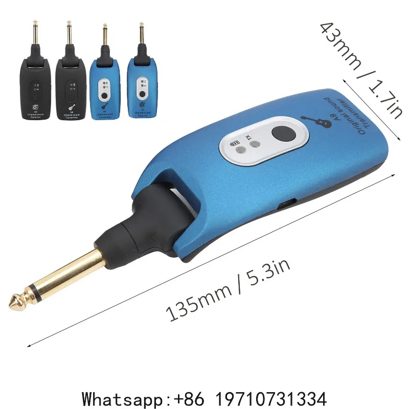 Generic 2.4GHz Wireless Guitar System – A9 Digital Transmitter & Receiver Set with USB Cable for Electric Bass， Plug‑and‑Play view 3