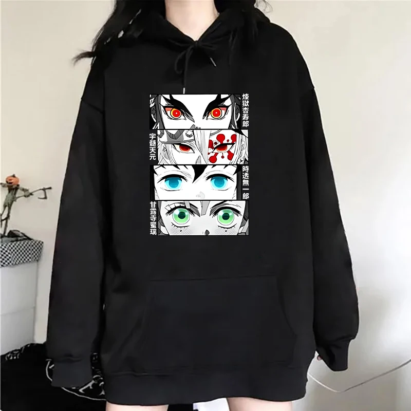 Anime Rengoku Kyoujurou Uzui Tengen Printed Hoodies Unisex Autumn Winter Fashion Casual Cotton Long Sleeve Pullover Sweatshirts