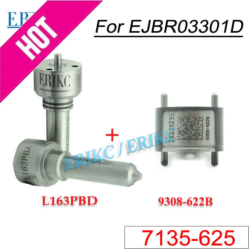 

L163PBD + 9308-622B Common Rail Injector Nozzle Valve Repair Kits 7135-625 for Delphi EJBR03301D JMC Transit 2.8L 4JB1TCI