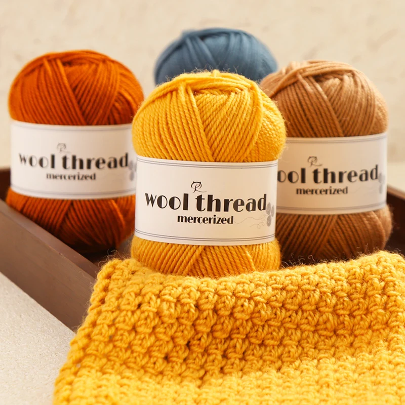 300 g Wollgarn, 100 % reiner Wollfaden, handgefertigt, pour Herbst et Winter, warmer Pullover, Pullover, Mütze, Schal, Garn, Ball, 1 Stück = 6 Stück = 300 g
