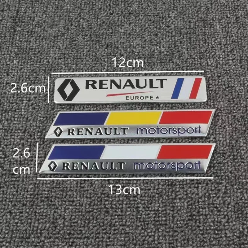 3D Car Metal Emblem Badge Car Body Trunk Badge Stickers Decal For Renault megane 2 3 koleos clio Auto Accessories