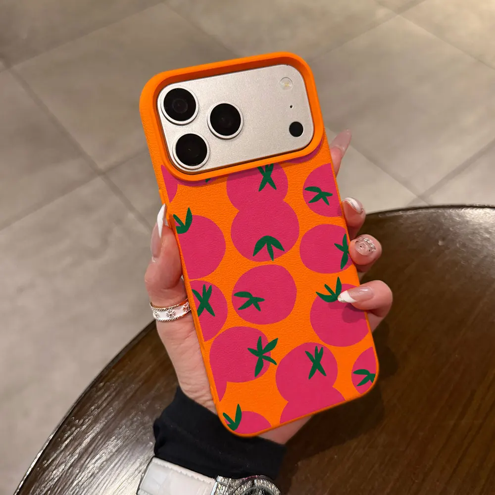 Силиконовый чехол-бампер для iPhone 16 17 Pro 15 14 13 12 11 Pro Max AirXR XS X 16 14 15 8 Plus, мягкий TPU, минималистичный дизайн, цвет томатный