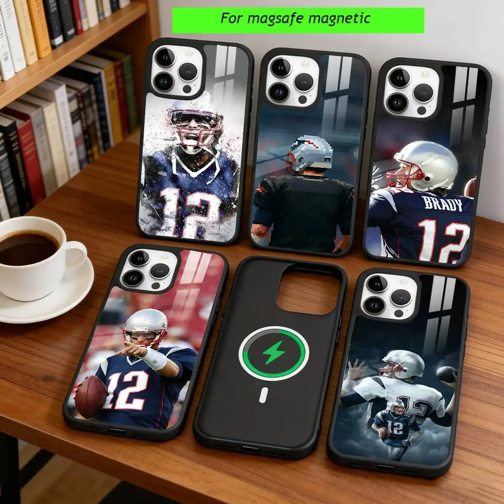

T-Tom B-Brady Phone Case For iPhone17,16,15,14,13,12,11 Plus,Pro Magnetic For Magsafe Wireless Charging