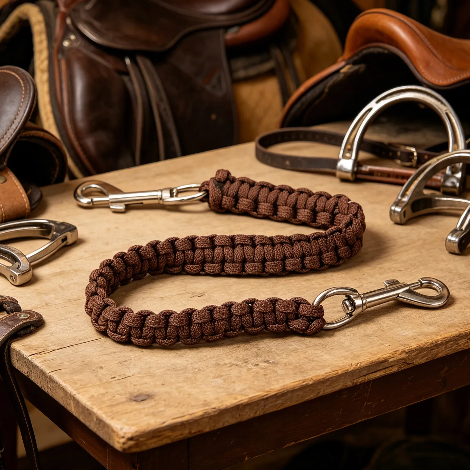 English Saddle Polyester Braided Balance Strap Snap Horse Saddle Training Band Horse Riding Stability Band Equestrian Safety