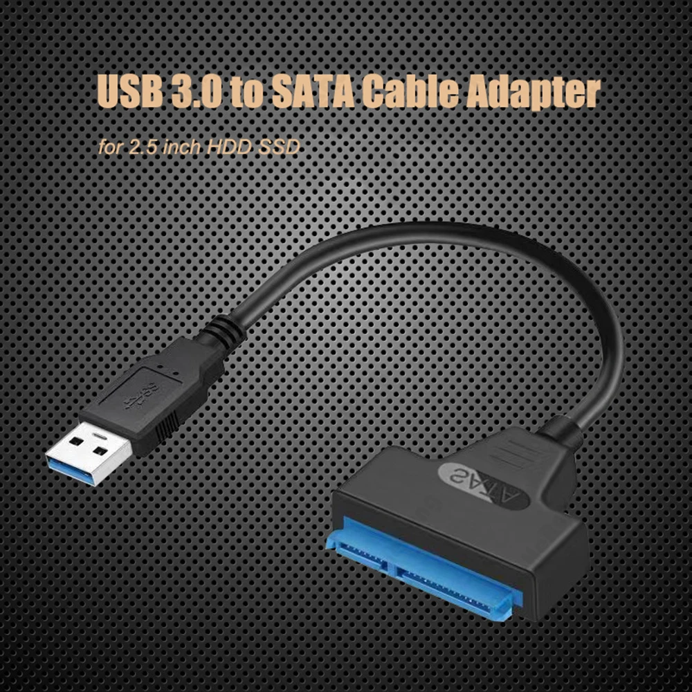 SATA to USB 3.0 Converter Cable Up to 6 Gbps for 2.5 Inch External HDD SSD Hard Drive SATA 3 22 Pin Adapter Sata III Cord