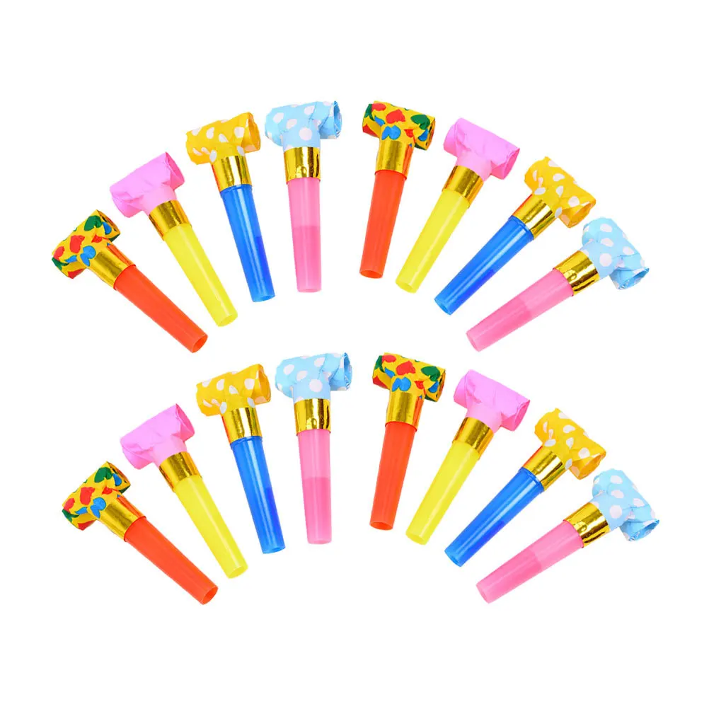 100Pcs Party Noisemakers Blowing Dragon Whistles Musical Blowouts for Masquerade Halloween Christmas Event Fun Noise Makers