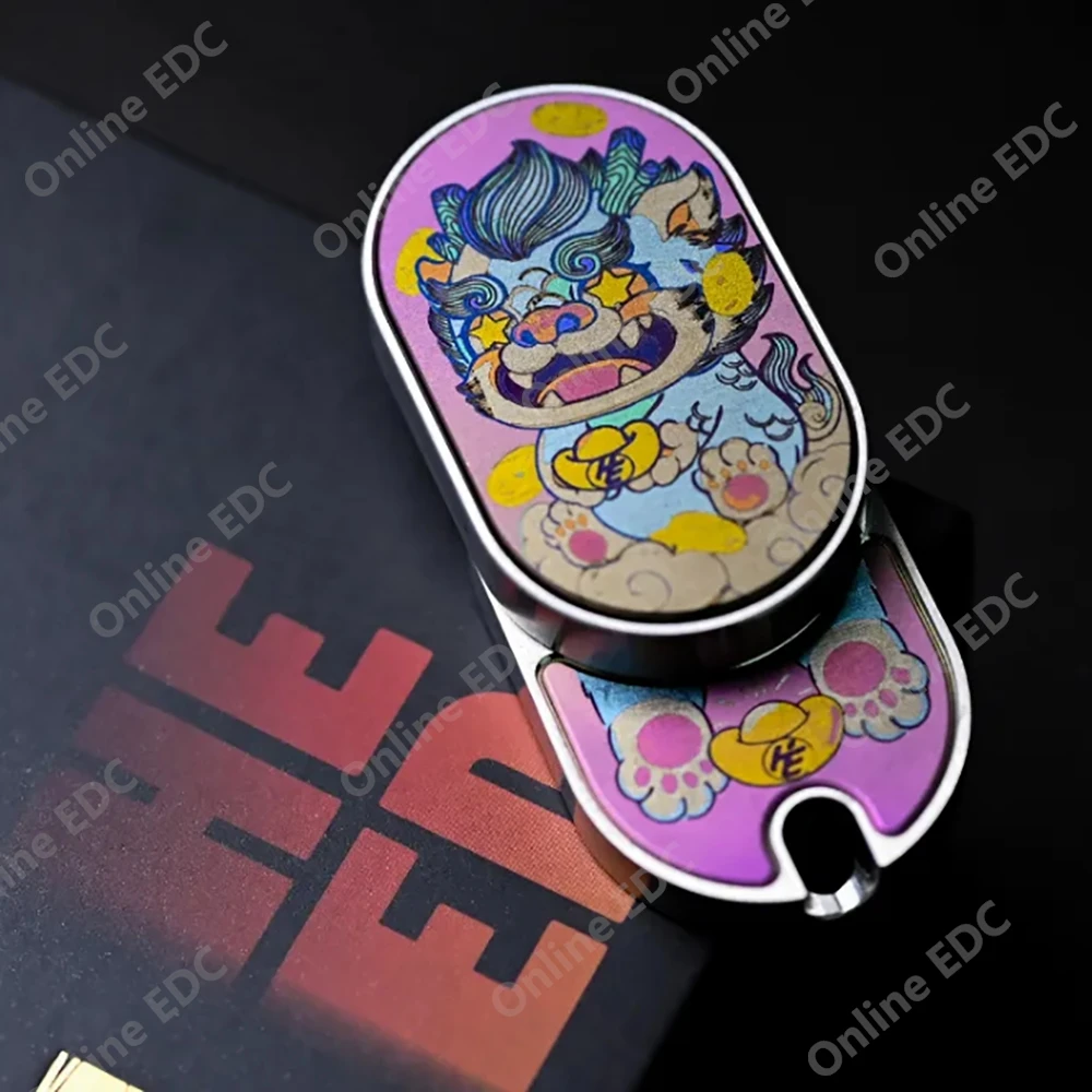 HeEDC Mini Pigmy Pizhou Push Slider Rotates Left And Right 360° Stress Relief Toy Fidget Toys For Adults Anxiety Relief Gadgets