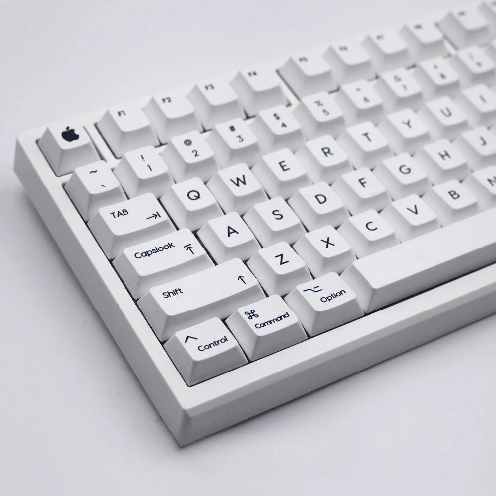 Imagem -03 - Echome-mac Estilo Keycap Grupo Pbt Custom Minimalista Cap Teclado Branco Keycap Perfil Cereja Presente Teclado Mecânica 125key