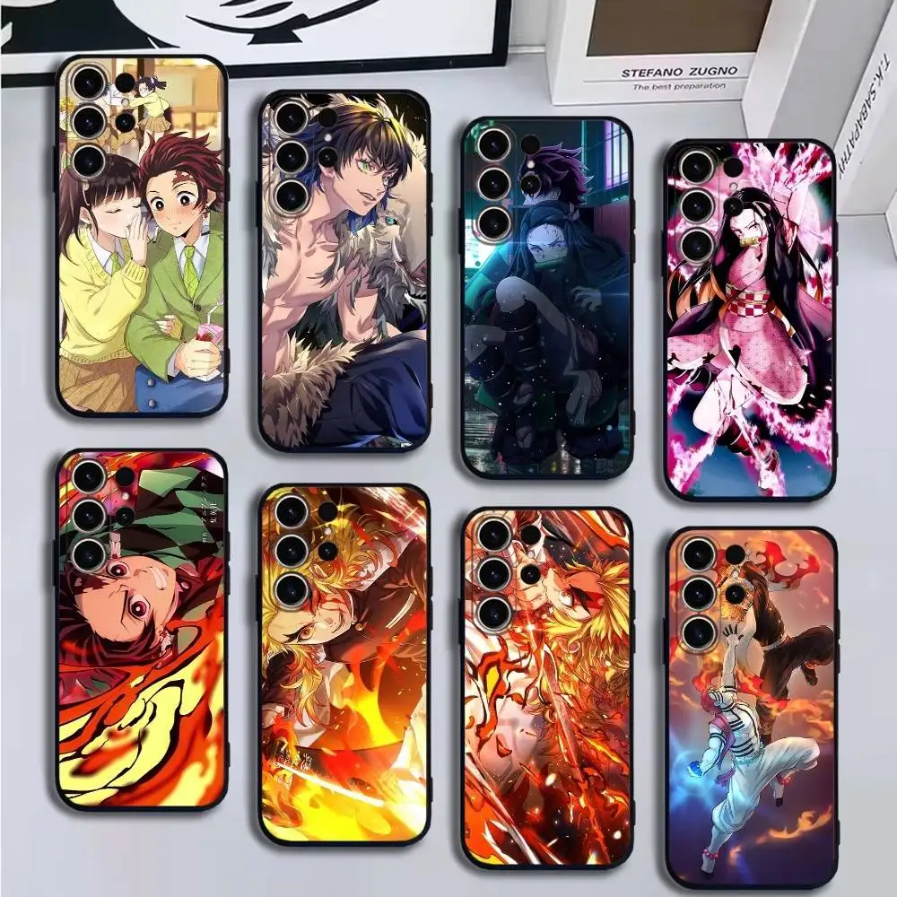 

Kamado Nezuko D-Demon Slayer Phone Case For SamsungS25,24,21,22,23,30,Ultra,20,Plus,Fe,Lite,Note,10,9,5G Black Cover
