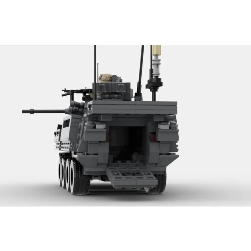 MOC LAV Infantry Armored Vehicle Building Blocks, Military Wheeled Armor Model, DIY Bricks Toy for Military Hobby Collectors