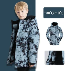 Combinaisons de ski imperméables et coupe-vent pour enfants, ensembles de ski pour enfants, vestes et pantalons, manteau de neige pour garçons, 506, hiver