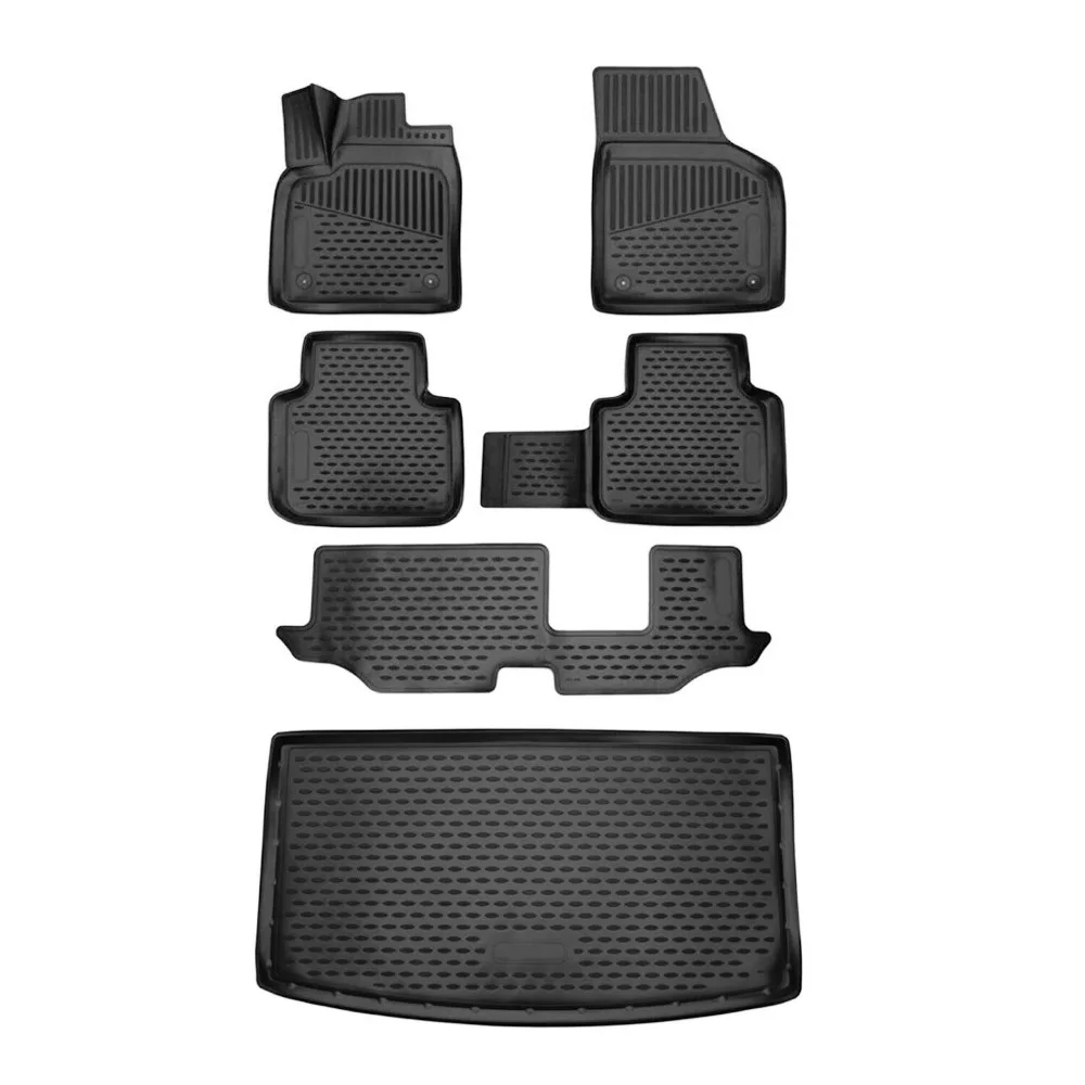 

Custom Floor Mats & Cargo Liners for VW Atlas 2018-2024 3rd Row Behind Black United States