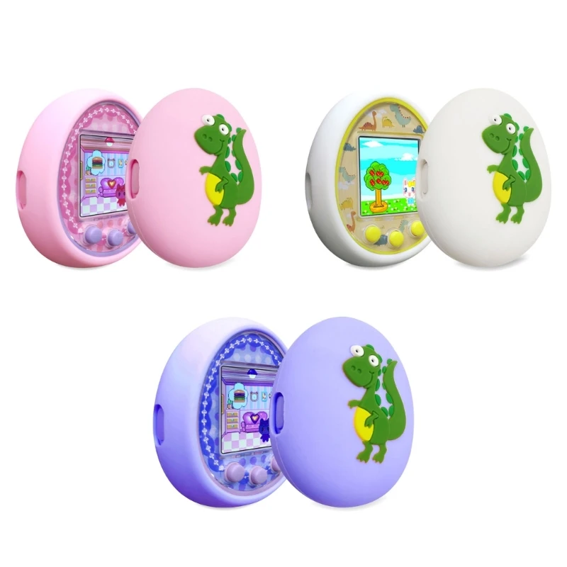 Silicone Protective Cover Electronic Pet Machine Toy Cartoon Dinosaur for Case for Virtual Digital Pet Game