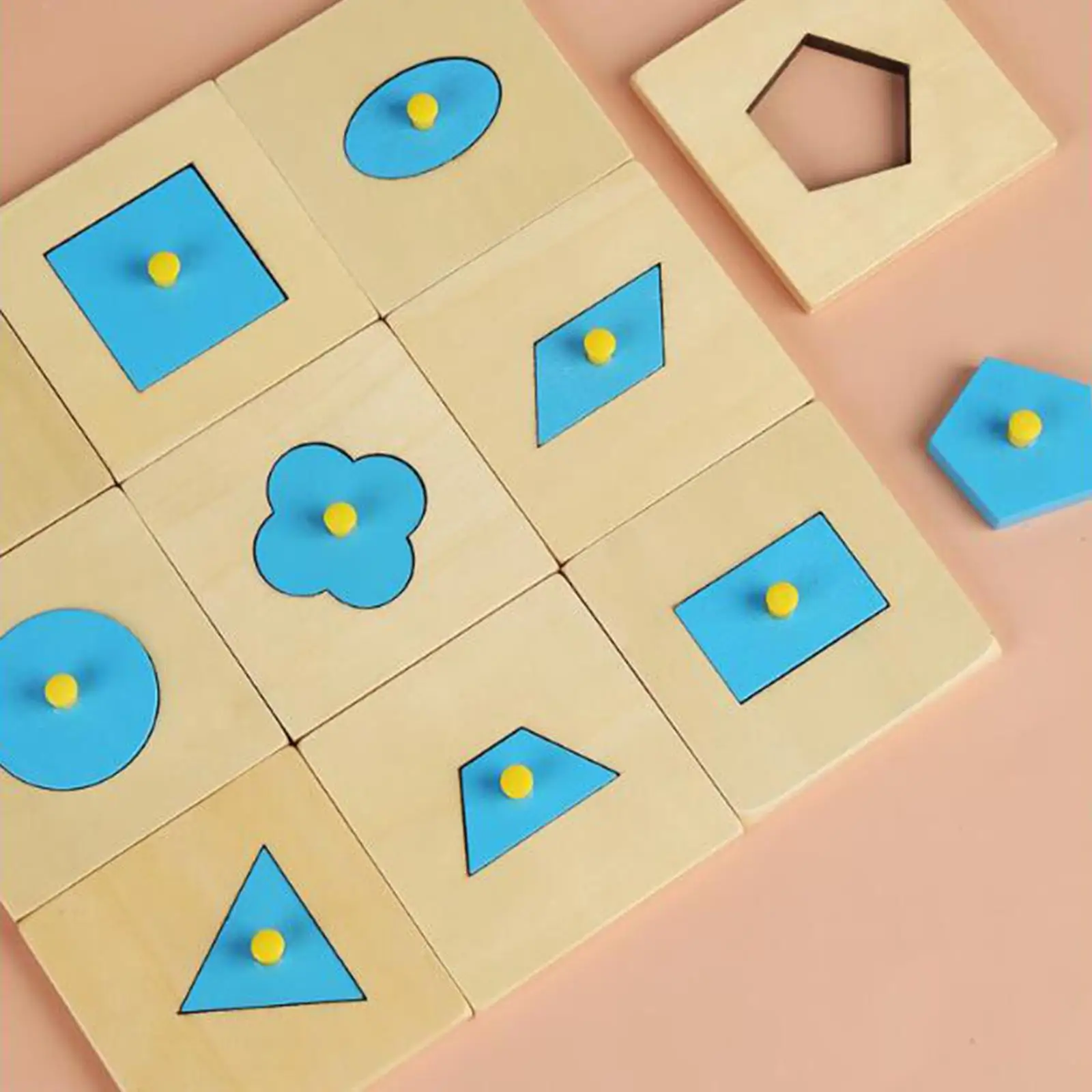 Montessori Multi Shape Wooden Puzzle Toy Montessori Toy for Boys and Girls