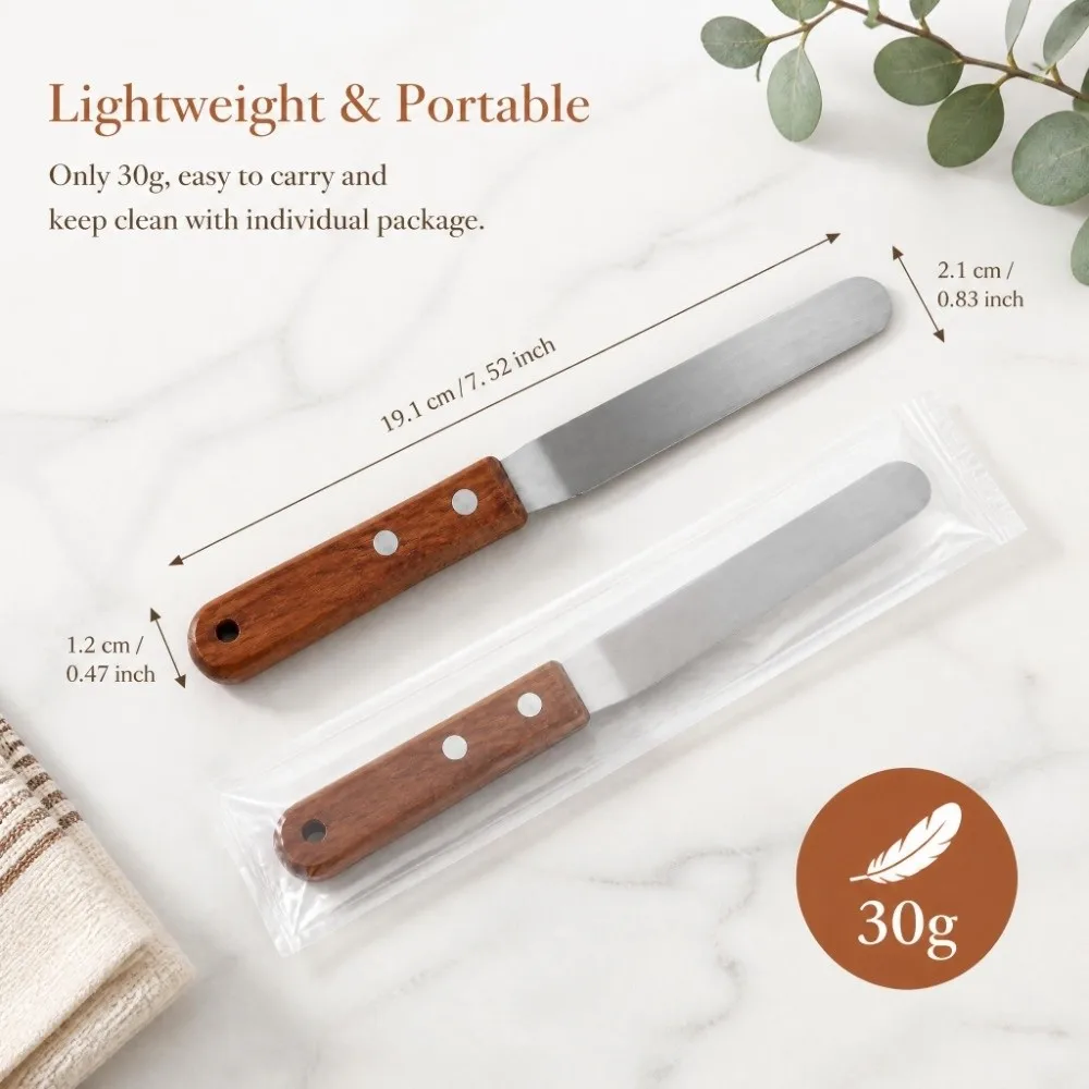 Stainless Steel Wax Spatula Wooden Handle Reusable Facial Mask Applicator Brown Easy Clean Wax Applicator Stick Facial Care