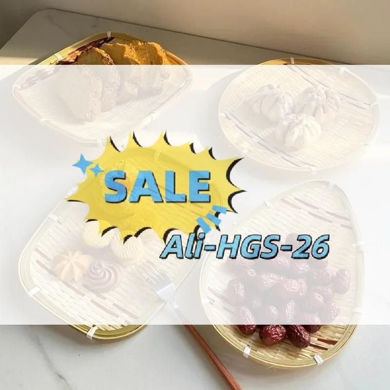 

Handwoven Bamboo Trays & Baskets - Eco-Friendly Multi-Use Serving Trays for Pastries, Tea & Fruit Display