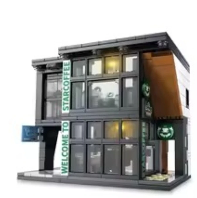 

581PCS Coffee House Building Set City Street View Building Blocks Toy Warm and Beautiful Environment Christmas Birthday Gifts