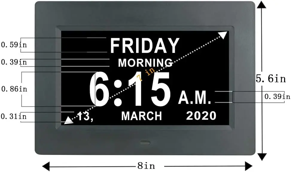 WiFi Functioning Multifunctional LED Digital Alarm Wall Clock Large LED Display Electronic Watch with Acrylic Frame