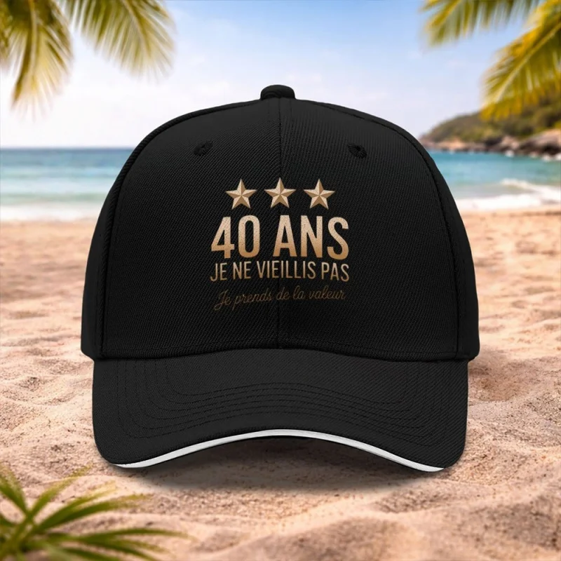 40th Birthday Baseball Cap for Men Women – Lightweight Adjustable Unisex Hat for Running Fitness Outdoor Sports Machine Washable