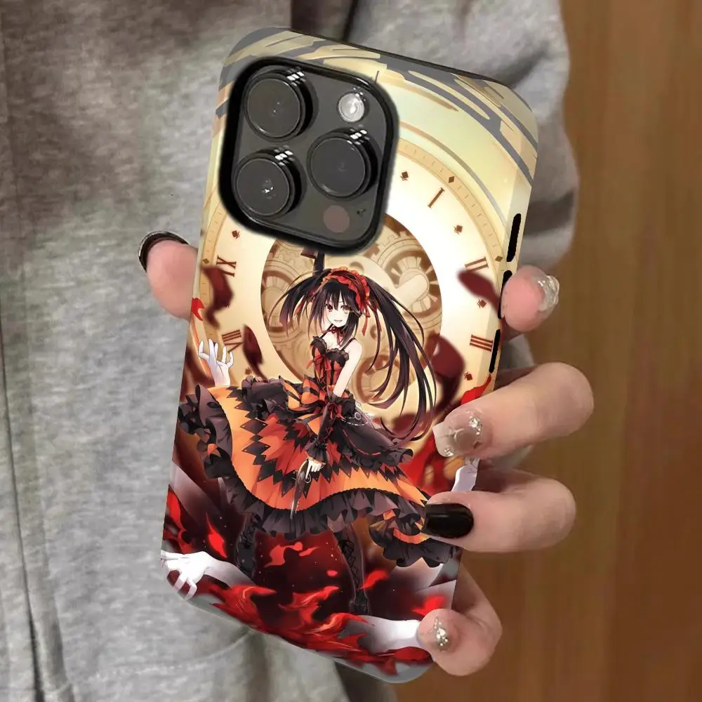 

Anime kurumi tokisaki Phone Case Double-layered 2-in-1 Film Case For IPhone 16 15 Promax 14 13 Pro 12 11 plus Samsung S Covers