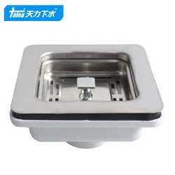Talea Deluxe lavello da cucina deodorante in acciaio inossidabile 304 Set di scarico per cestello singolo filtro per lavello quadrato