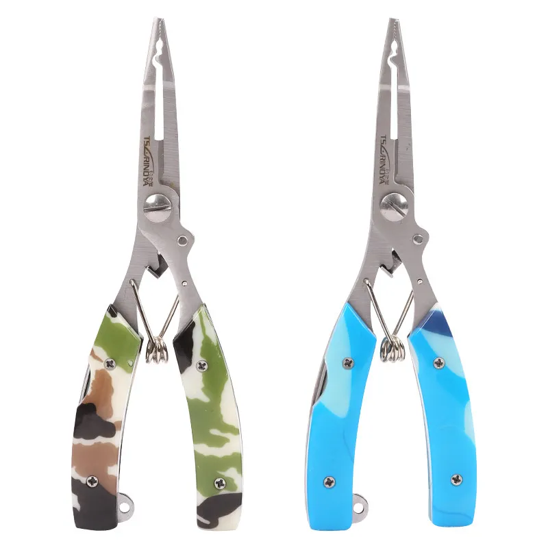 

TSURINOYA 16cm 120g Stainless Steel Fishing Pliers for Split Rings Hook Remover PE Line Cutter Lure Tool