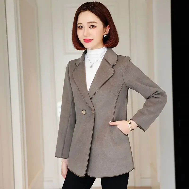 Women's Wool & Blends Jackets Spring Autumn Slim Fit Luxury Pretty Vintage Female Coat Fashion 2025 Korean Reviews Clothes Sale