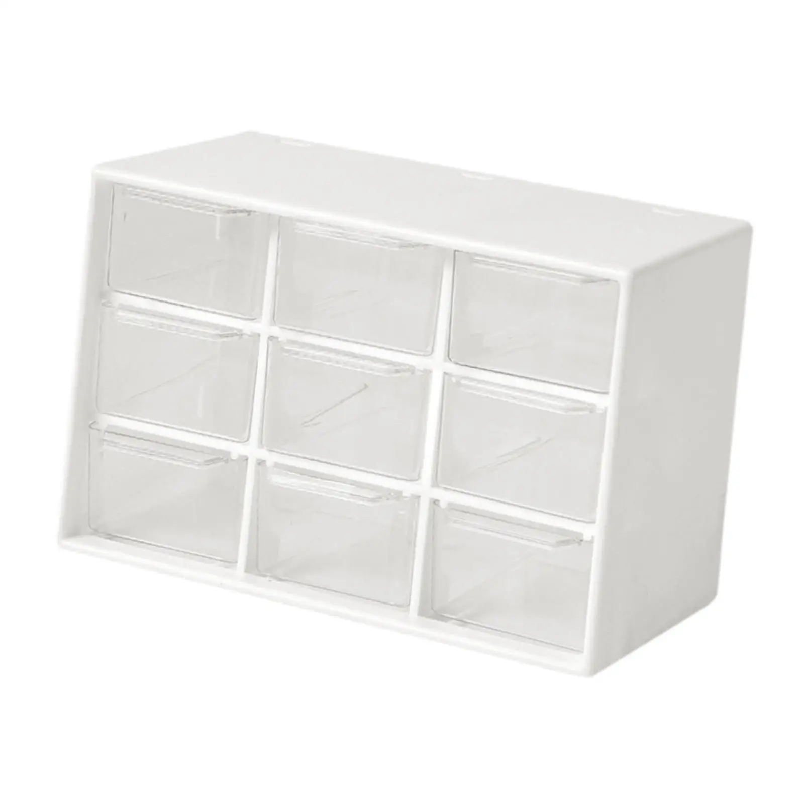 Small Drawer Organizer for Desk Beads Organizer for Jewelry Oragnizer Office 9 Drawers White
