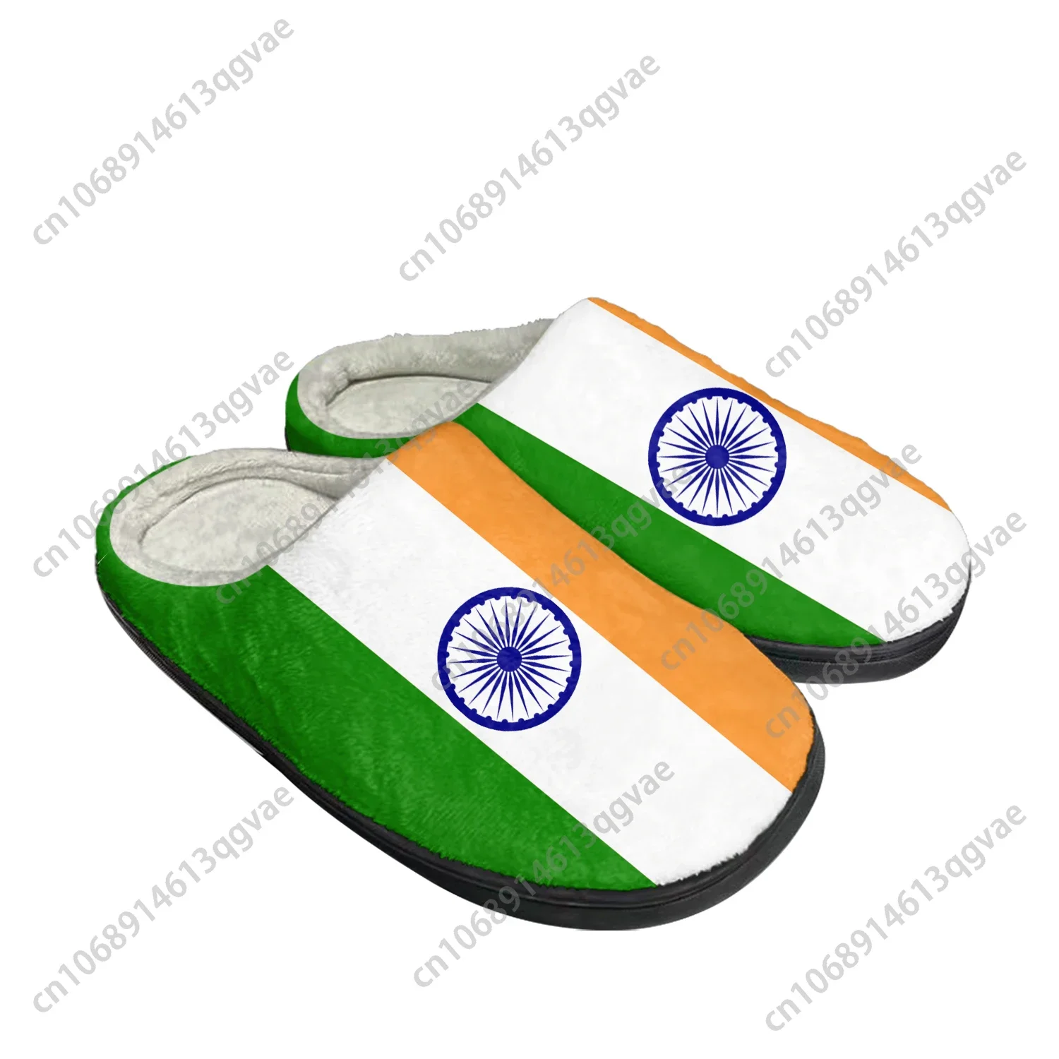 

Indian Flag Home Cotton Custom Slippers Mens Womens Sandals India Plush Bedroom Casual Keep Warm Shoes Thermal Slipper