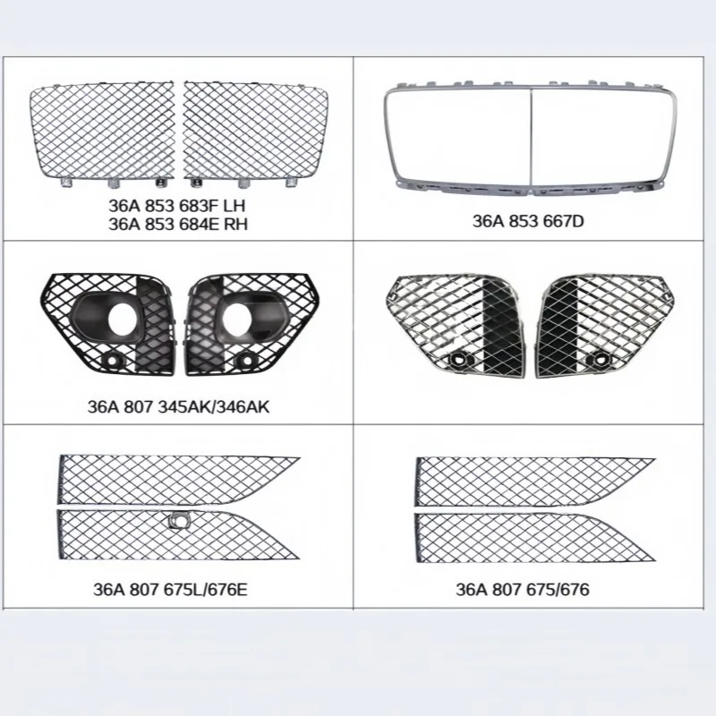 

Suitable for Bentley Bentayga 2019 Model - Front and Rear Bumpers, Headlights, Taillights, Support Frames, Grille Accessories