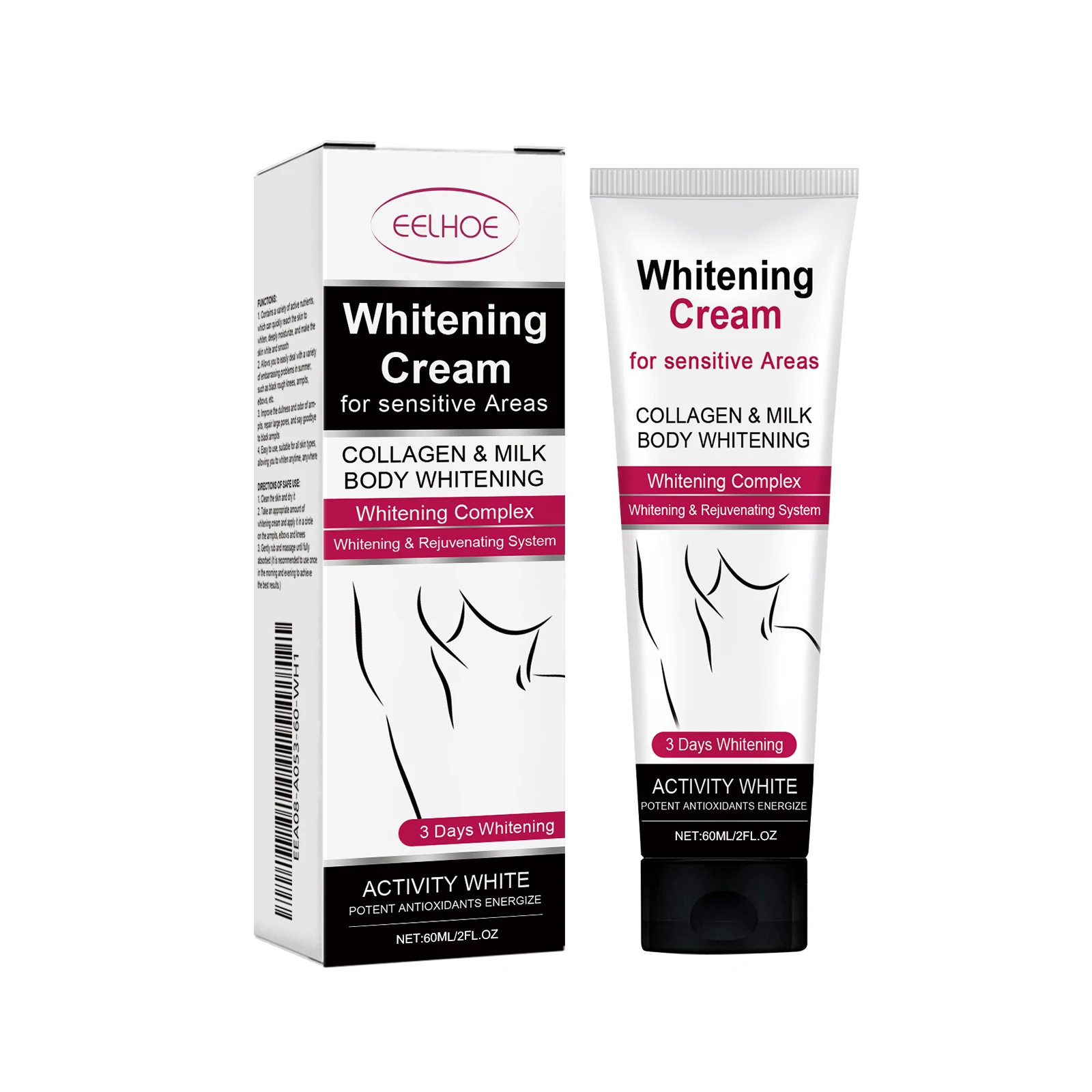 Vitamin C Underarm Whitening Cream Armpit Bleaching Knee Butt Brighten Remove Thigh Joint Dark Dullness Moisturizies Body Lotion
