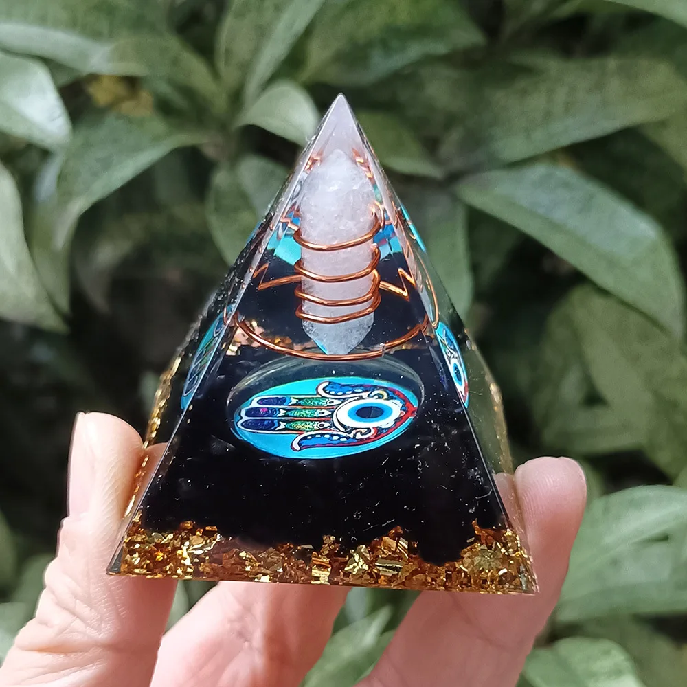 Crystal Gravel Pyramid Ornament Home Resin Epoxy Handicrafts Office Decoration Gifts