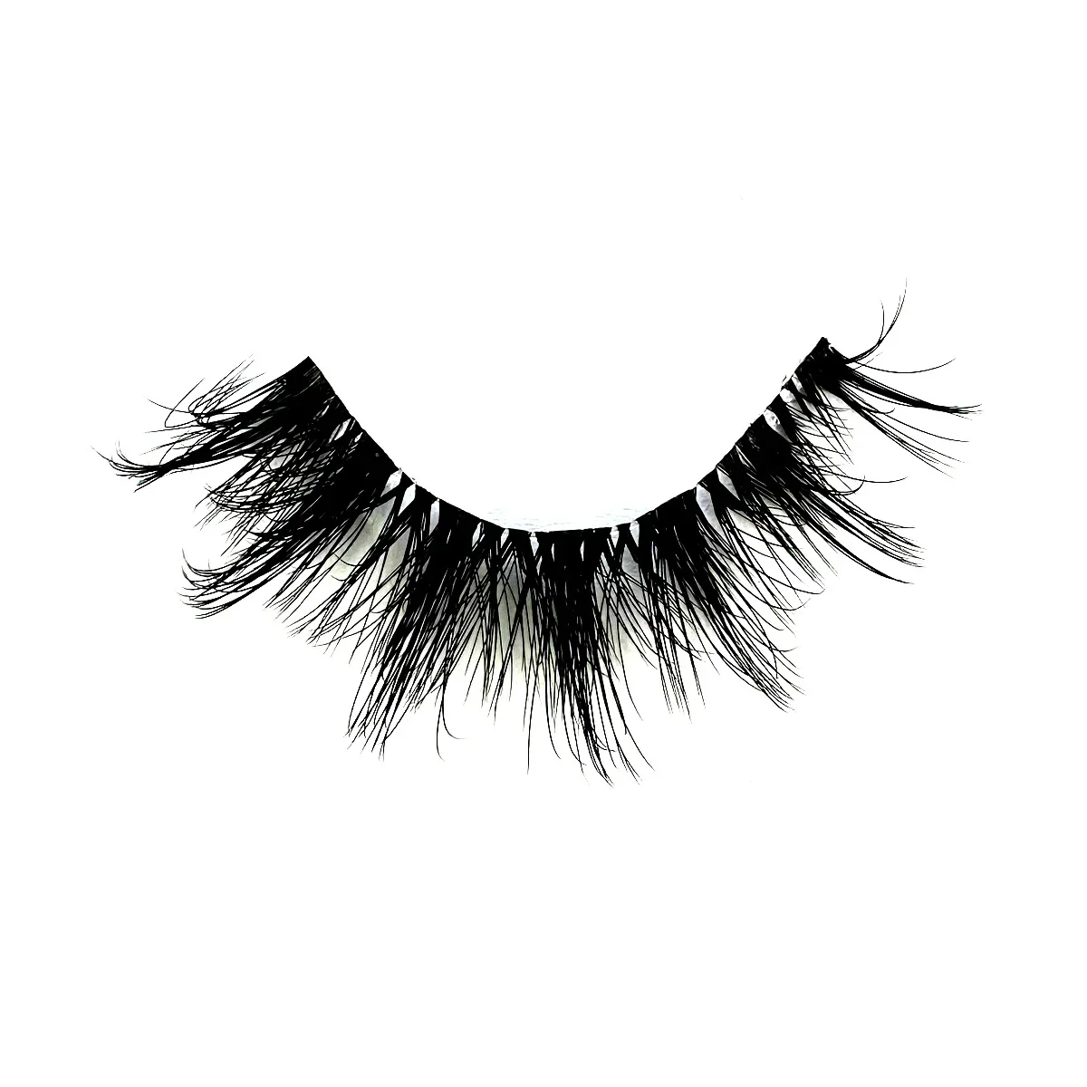 Clear Band Wimpern 15 mm-20 mm Katzenaugenwimpern Natürliches Aussehen Wispy Falsche Wimpern 3D Kurze Flauschige Streifenwimpern Packung 7 Paar