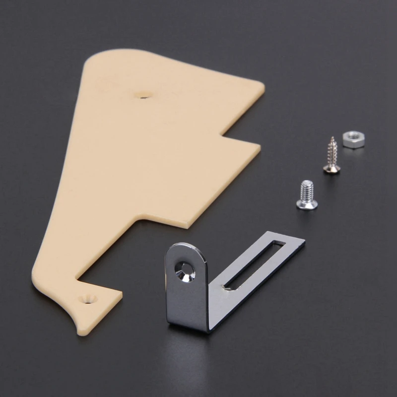 2X กีตาร์ Pickguard ครีม Single Ply Guard แผ่น Pickguard สําหรับ Les Paul LP อะไหล่กีตาร์