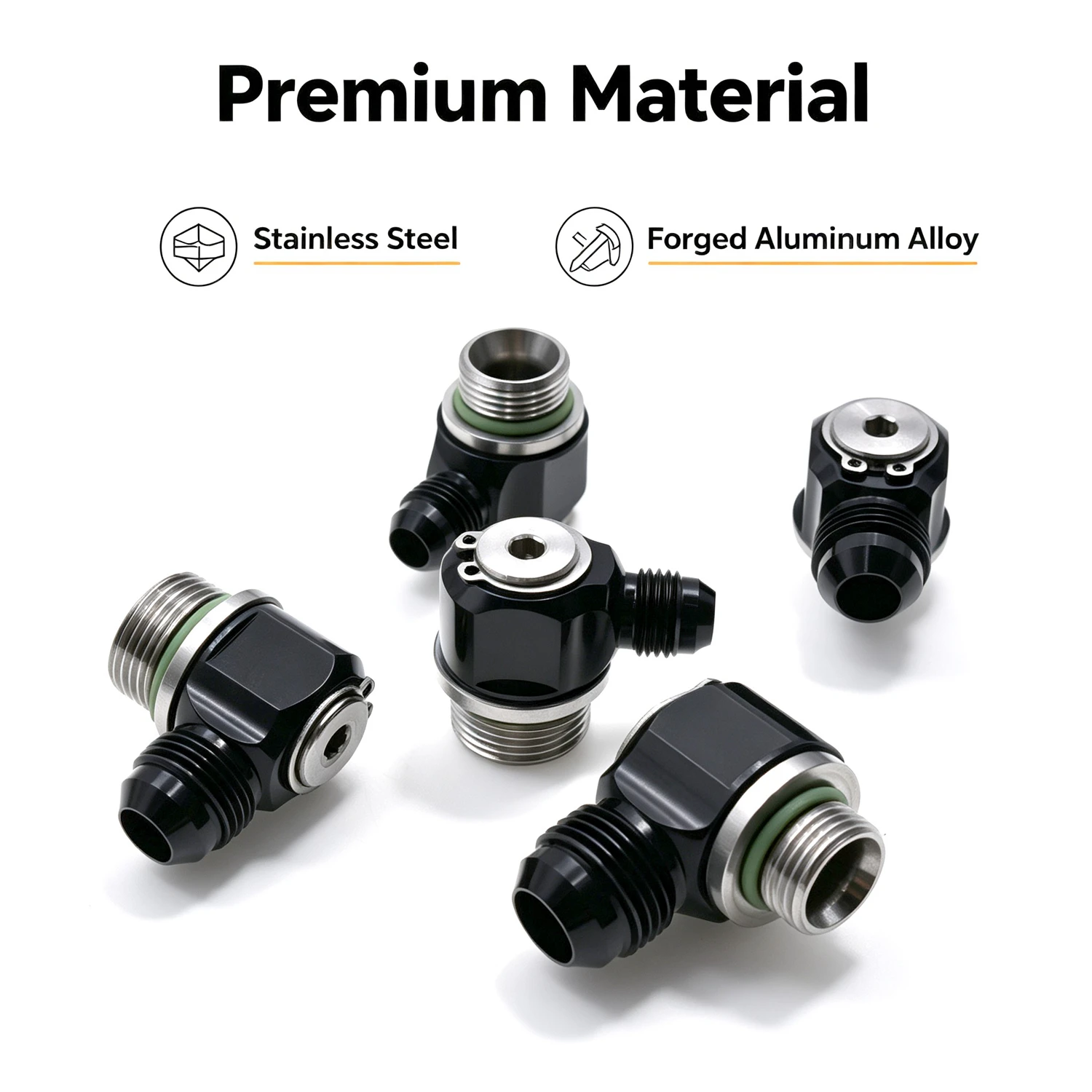 AN6 AN8AN10 Banjo Hose Fittings Stainless Steel Oil Brake Turbo Line Adapter O-Ring Bolt Connector For Motorcycle Car Automotive