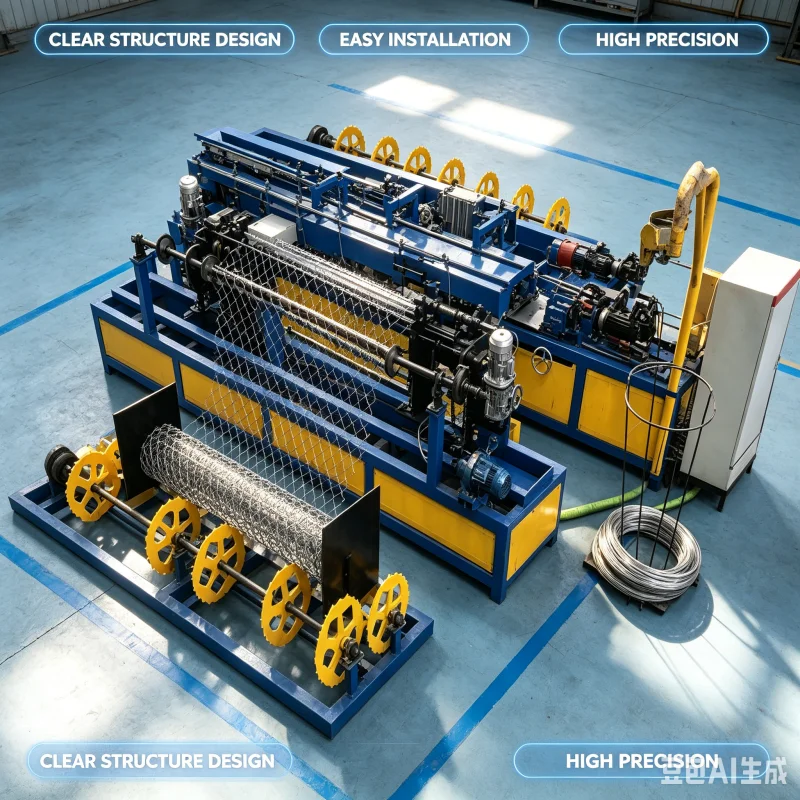 High Speed Double Wire Chain Link Fence Weaving Machine Offering High Return On Investment For Mesh Industry Startups