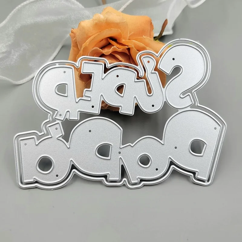 Various Spanish Words Metal Cutting Dies for Scrapbooking DIY Album Educational Embossing Greeting Card Spanish Die Cut 2023 New