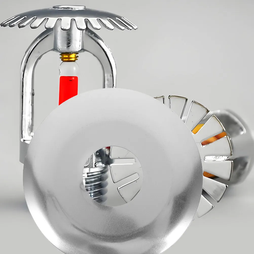 10Pcs Stainless Steel Fire Sprinkler Head Cover Single Disc Decorative Protective Flange Wall Plate Pipe Cover for Fire