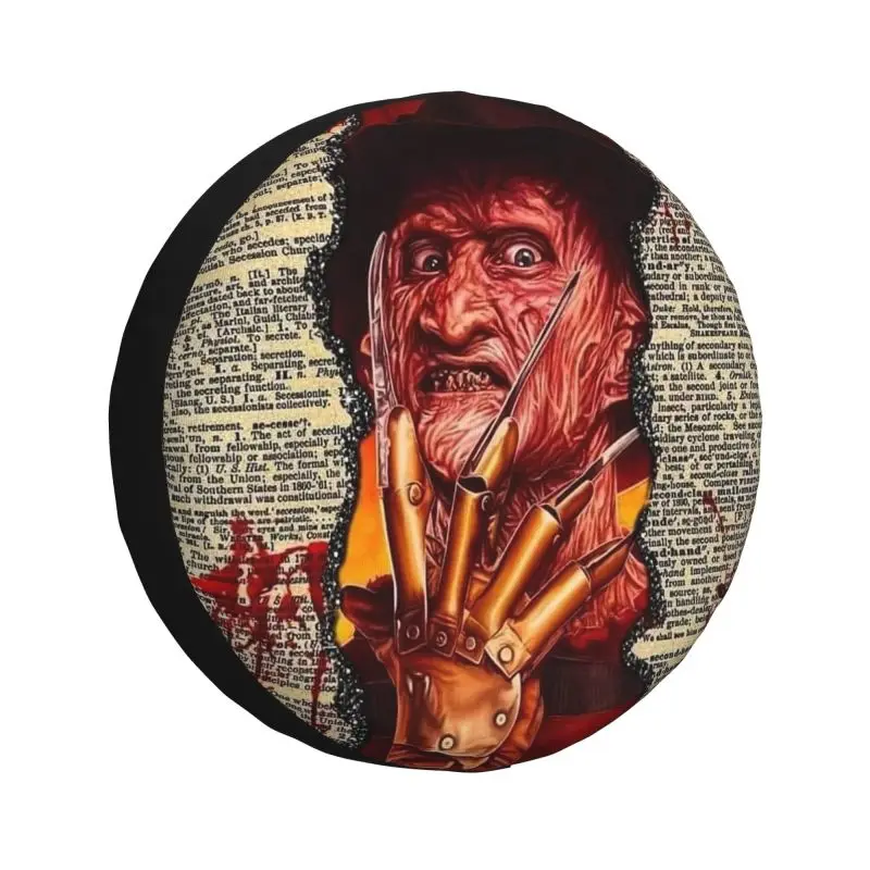 

Чехол на запасное колесо из фильма ужасов на заказ для Prado Pajero Wrangler Jeep RV SUV Camper, защитные чехлы на колеса автомобиля на Хэллоуин