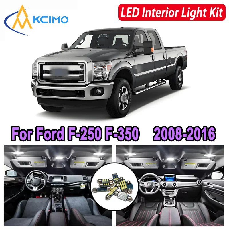 

Kcimo LED For Ford F-250 F-350 (2008-2016) Premium Bright LED Interior Dome Map Trunk Light Kit Car Led Lamps Canbus Car LED