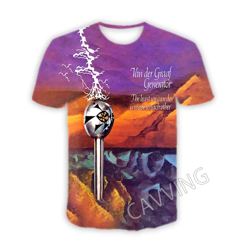 CAVVING 3D Printed Van der Graaf Generator Band Casual T-shirts Hip Hop T Shirts Harajuku Styles Tops Clothing for Men/women