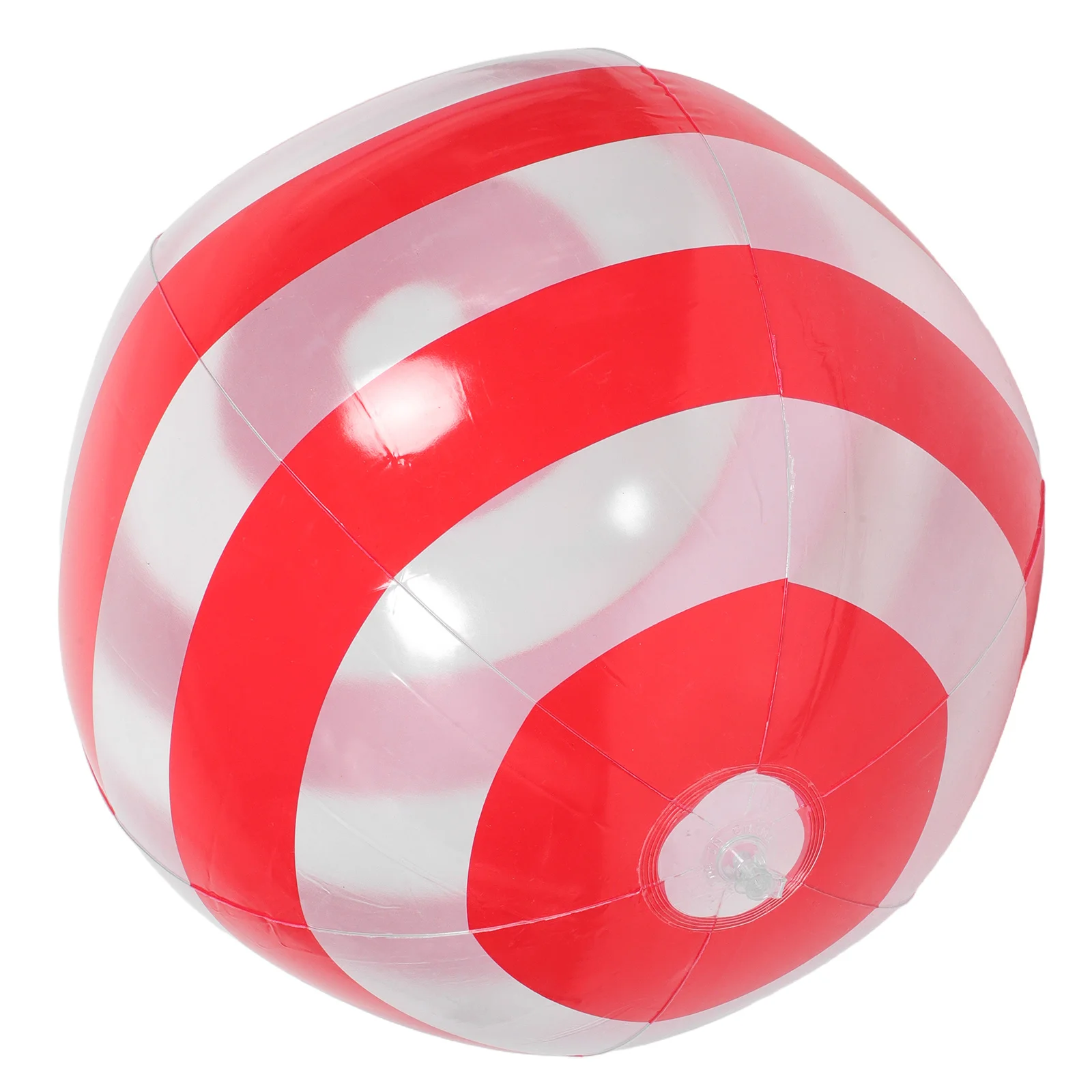 Pallone da spiaggia gonfiabile Design a strisce trasparenti per feste estive in piscina Divertimento per famiglie all'aperto Parco giochi per bambini Evento di nozze